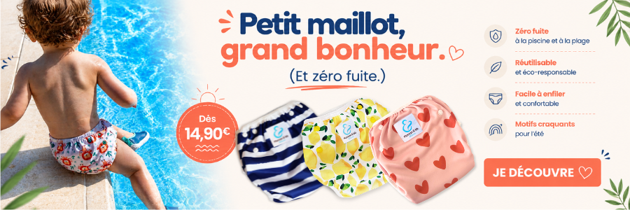 Maillot de bain couche lavable bébé